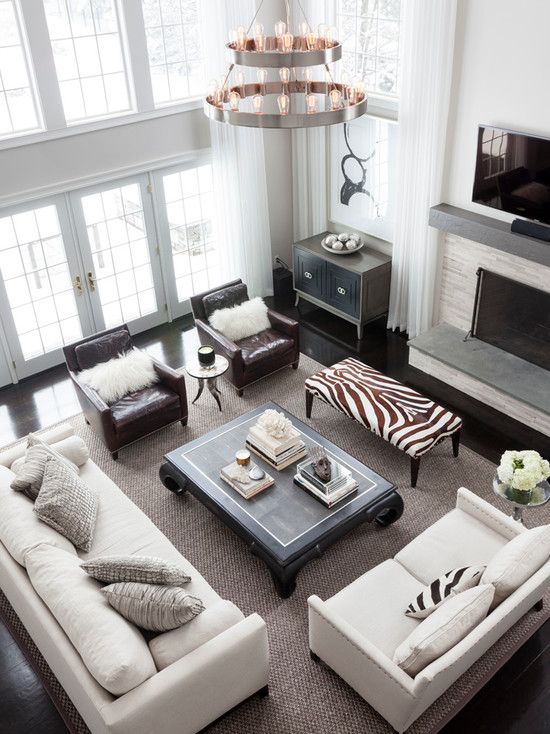 Zebra Bench - Transitional - living room - Susan Glick Interiors .