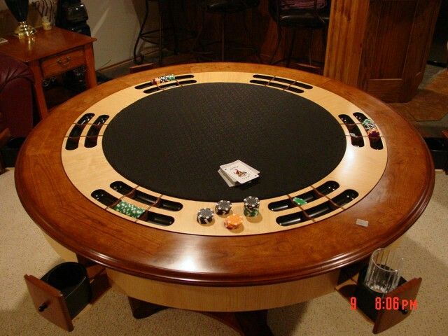 6 person cherry custom poker table | Custom poker tables, Poker .