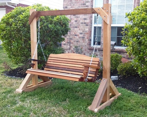 40 Magical Garden Swing Ideas | Porch swing with stand, Porch .