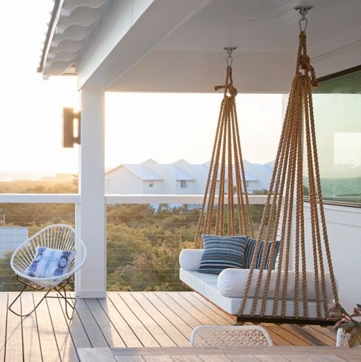 Outdoor Hanging Daybed Ideas | Coastal Sleeping Porches | Porch .
