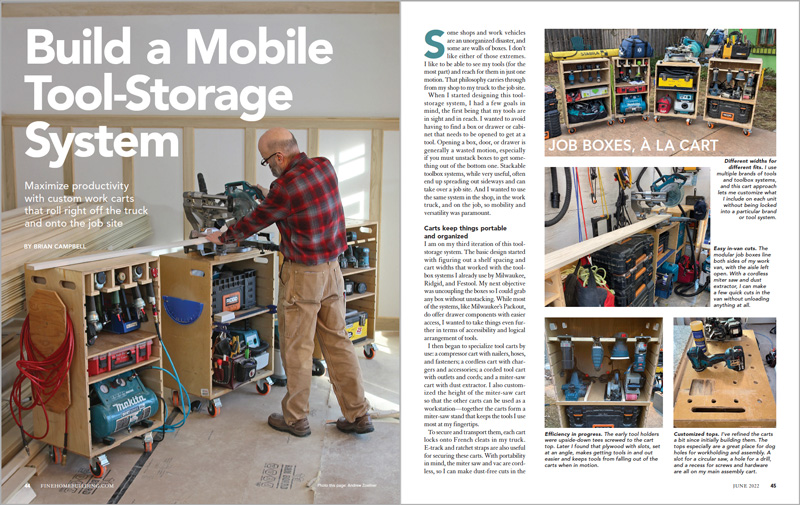 Build a Mobile Tool-Storage System - Fine Homebuildi