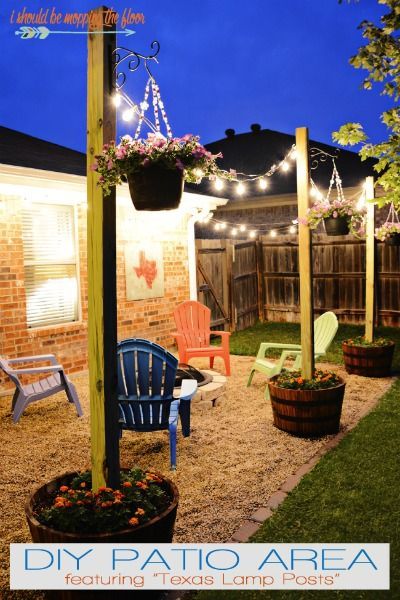 Midsummer Night Patio Ideas | Backyard area, Diy backyard .