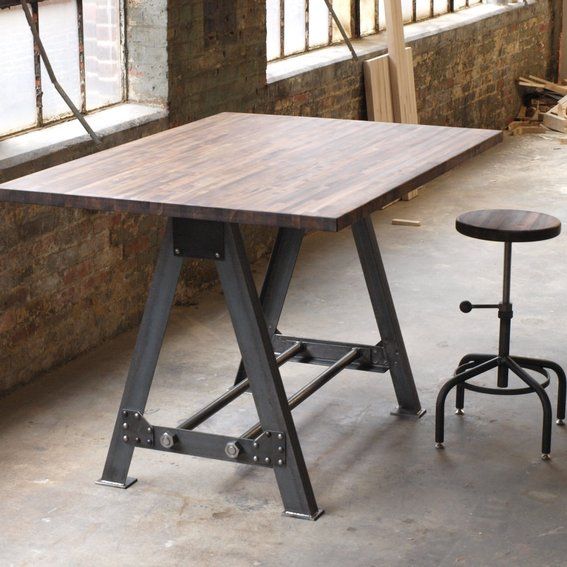 Industrial A Frame Table Kitchen Island Bar | Industrial dining .