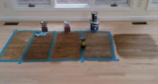 Choosing hardwood floor stain for our home. From left to right .