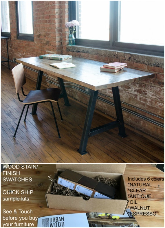 Buy Farmhouse Wood Office Desk Made With Reclaimed Wood Planks and .