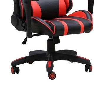 Buy 22 Inch Office Gaming Chair, Red, Black Faux Leather with Back .