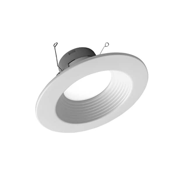 NICOR DLR Series 5-6 in. White Baffle 3000K Integrated LED .