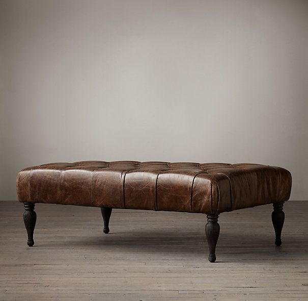 Rectangle leather ottoman coffee table and other such furniture .