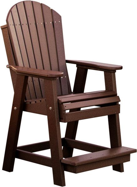 LuxCraft Balcony Adirondack Chair with Footrest | Rocking .