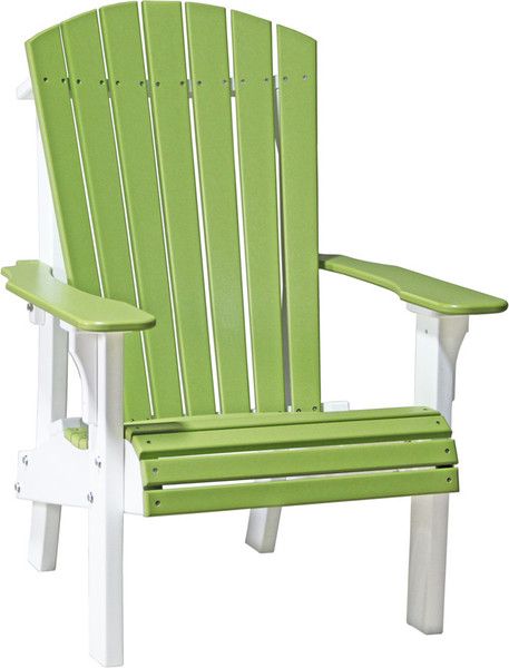 LuxCraft Upright Adirondack Chair with Elevated Seat Height .