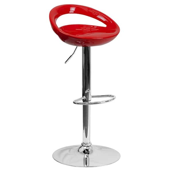 Flash Furniture Adjustable Height Red Bar Stool CHTC31062RED - The .