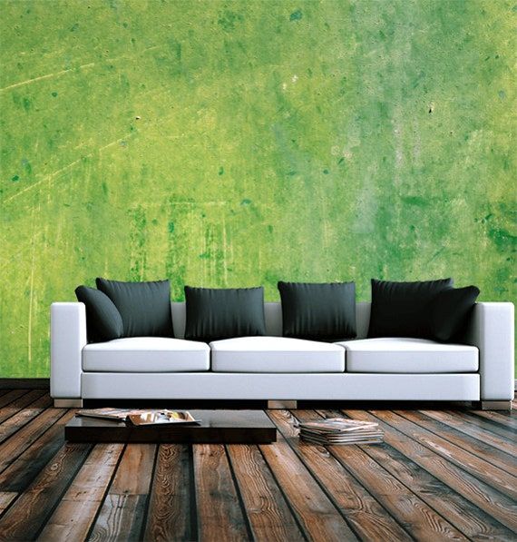 Concrete Wall Mural Green Home Decor Textured Decal - Etsy Canada .