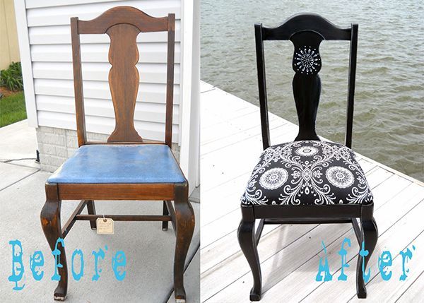 15 Most Amazing Before and After Chair Makeover Ideas | Diy chair .