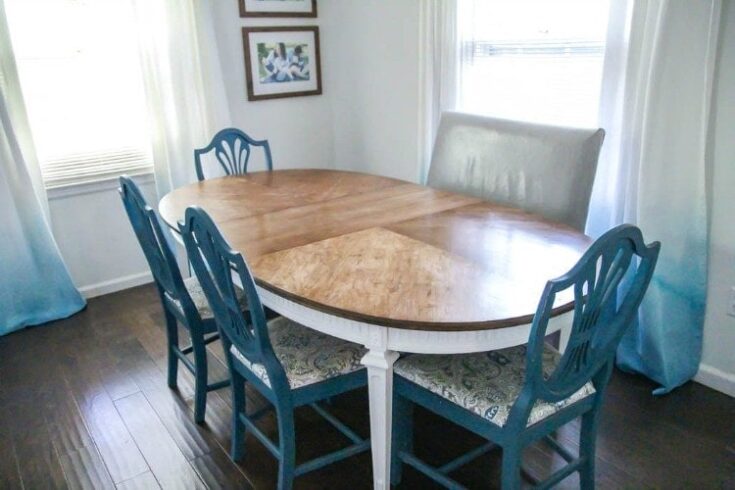 How to refinish a worn out dining tab