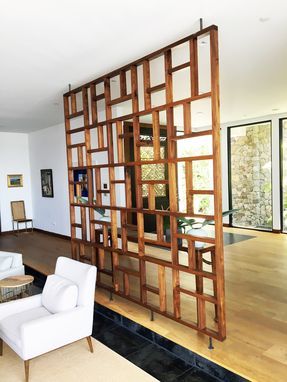 Solid Wood Geometric Room Screen/ Room Divider | Room divider .