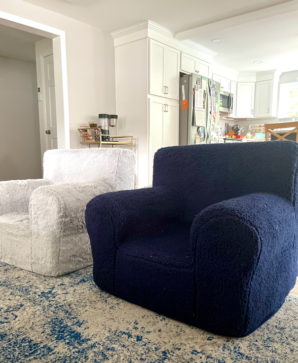 Kids Anywhere Chair - Pottery Barn Review | Feathers and Strip