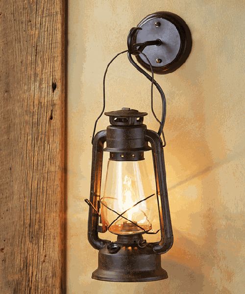 Rustic Lantern Wall Sconce - Western Lighting | Rustic wall .