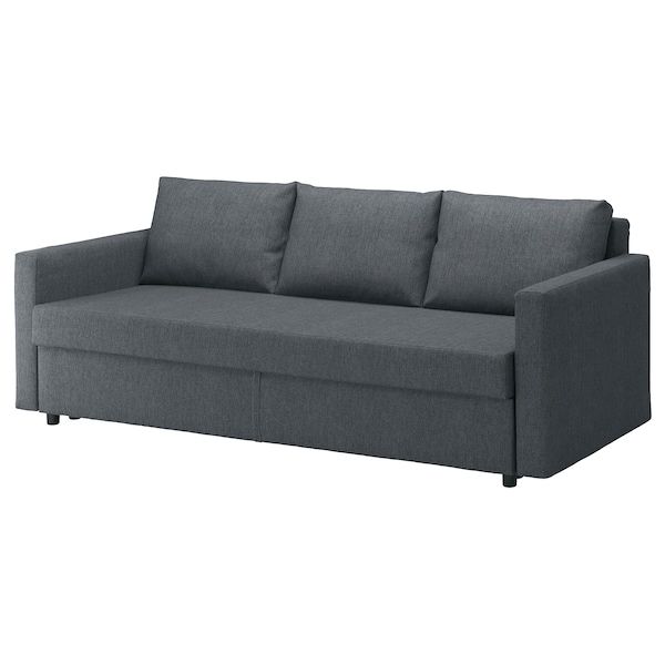 3-zits slaapbank, FRIHETEN, donkergrijs - IKEA | Corner sofa bed .