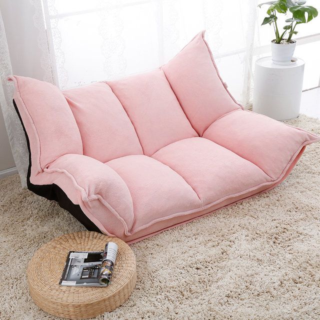 Tissu réglable pliant Chaise longue canapé Chaise plancher canapé .