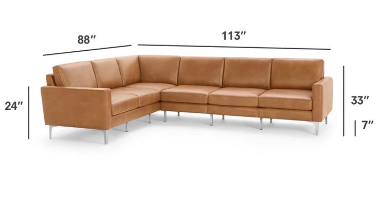 Nomad Leather 6-Seat Corner Sectional | Burrow | Corner sectional .
