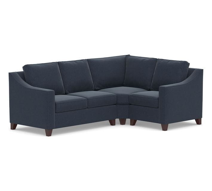 Cameron Slope Arm Upholstered 3-Piece Sectional With Wedge .