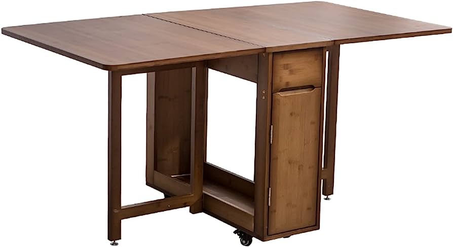Amazon.com: Folding Dining Table Foldable Kitchen Table with 4 .