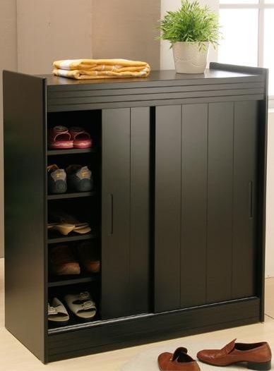 Shoe cabinet with sliding doors | Home Interiors | Shoe storage .