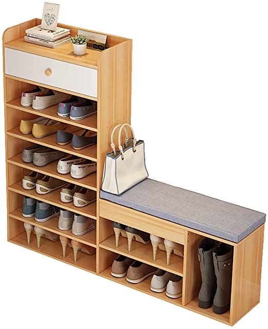 All in One Multilayer Shoe Rack,Multi Functional MDF Shoe Cabinet .