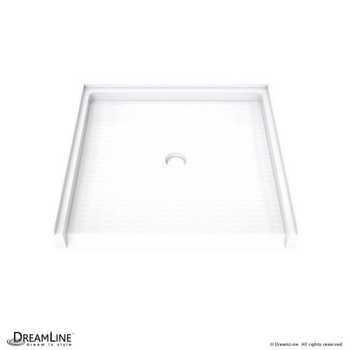 Solid Surface Shower Pan | 37 x 38 | Center Drain | White | Shower .