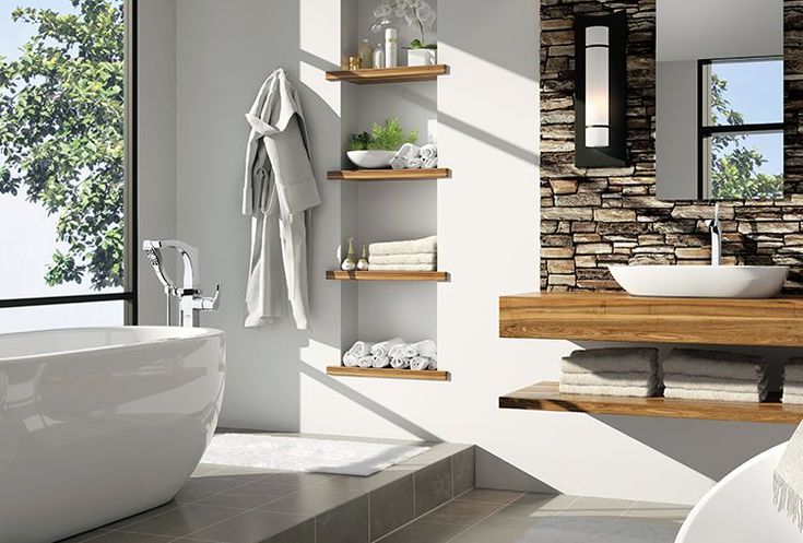 How to Make Your Bathroom More Spa-Like | Spa style bathroom .