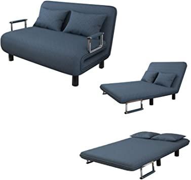 Vicetion Small Sofa Couch Futon with Fold Up Bed and Adjustable .