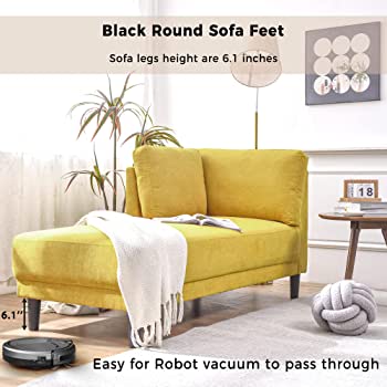 Amazon.com: Chaise Sofa Bed, Indoor Upholstered Sofa Bed, Modern .