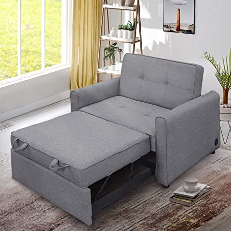 jeerbly Sleeper Sofa Couch Modern Fabric Sofa Bed Pull-Out Bed,w .