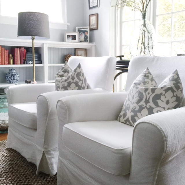Slipcover Furniture in the Living Room - Home with Ke
