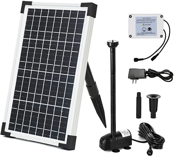 ECO-WORTHY Solar Fountain Water Pump Kit with Battery Backup 12 .