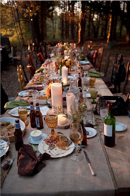 wedding table | Outdoor dinner parties, Outdoor dinner, Outside .