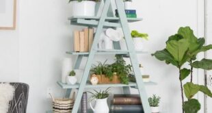 Step-by-Step Shelving: DIY Ladder Shelf | Diy ladder, Ladder shelf .