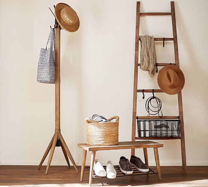 Lucy Leaning Ladder | Wood shoe rack, Entryway furniture, Foyer .