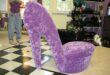 Purple High Heel Shoe Chair shoechair by HighHeelShoeChairCom .