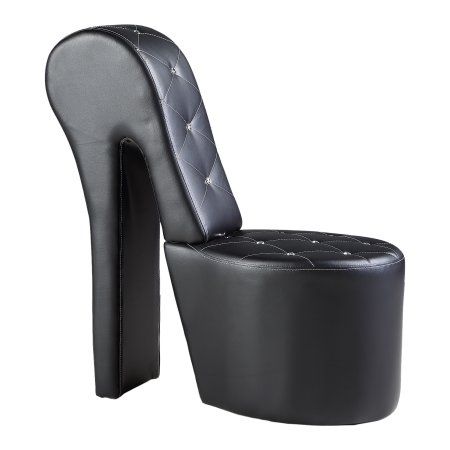 Best Master Furniture High Heel Faux Leather Shoe Chair with .