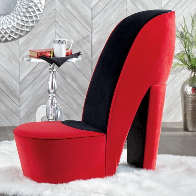 High Heel Chair | High heel chair, Red living room decor, Cha