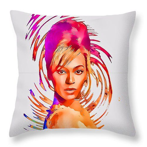Beyonce Splash of Color by GBS Throw Pillow by Anibal Diaz | Color .