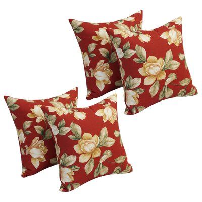 Red Barrel Studio® Adelie Indoor/Outdoor Floral Throw Pillow .