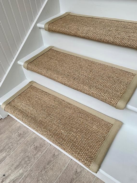 Sisal Carpet Stair Treads Mountain Ash - Etsy | Sisal carpet .