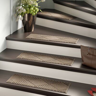 Bungalow Flooring Waterhog Diamond Stair Tread | Wayfair | Stair .