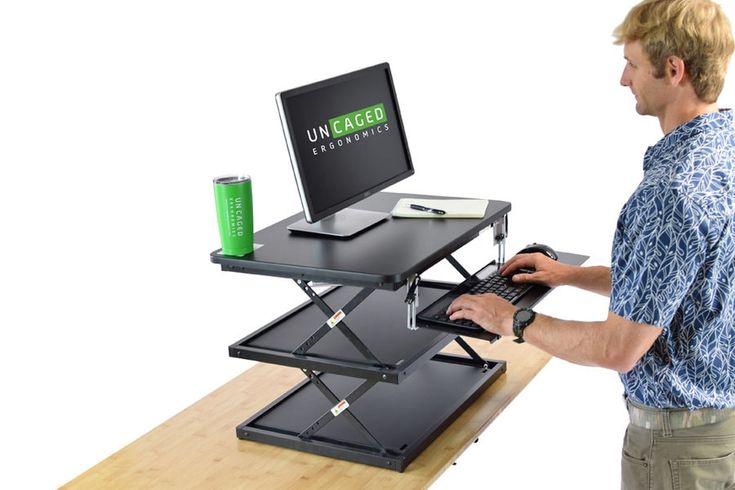 Tall Standing Desk Converter for Laptops & Single Monitors sit .