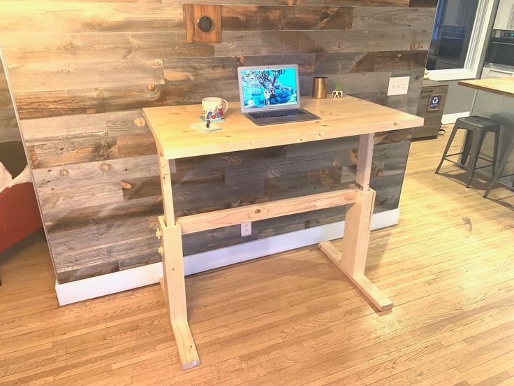Stand Stool Sit Desk. 3 Levels Adjustable Desk Customizable - Etsy .