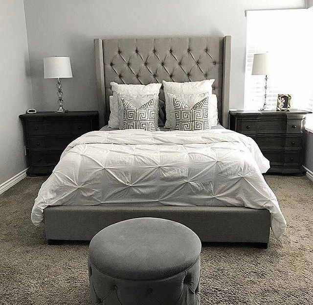 Westerly Upholstered Bed in Gray, Eastern King | Bedroom furniture .