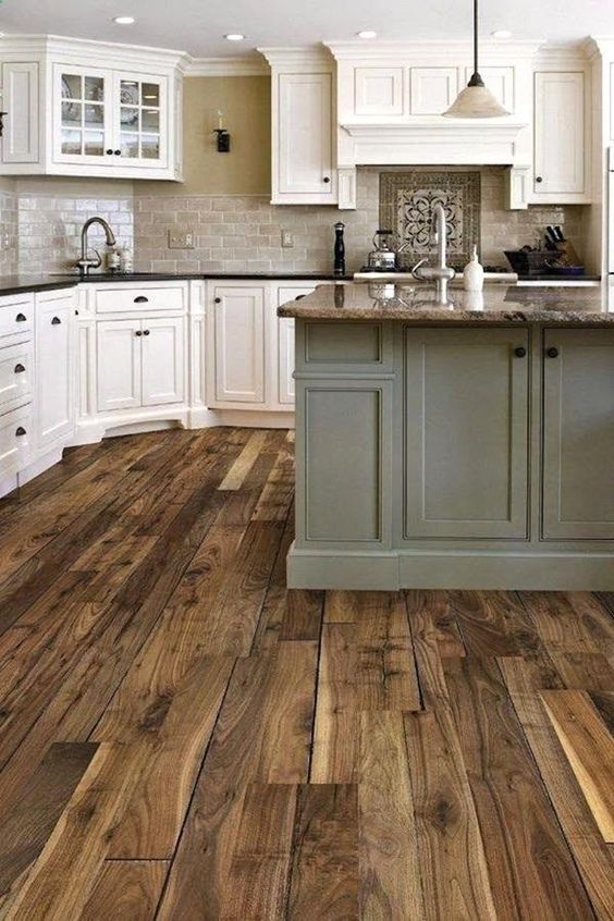 Top And Fabulous Farmhouse Kitchen With Wooden Floor Ideas .