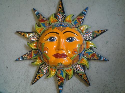 Wall decor, Pottery and Mexicans on Pinterest | Sun art, Ceramic .